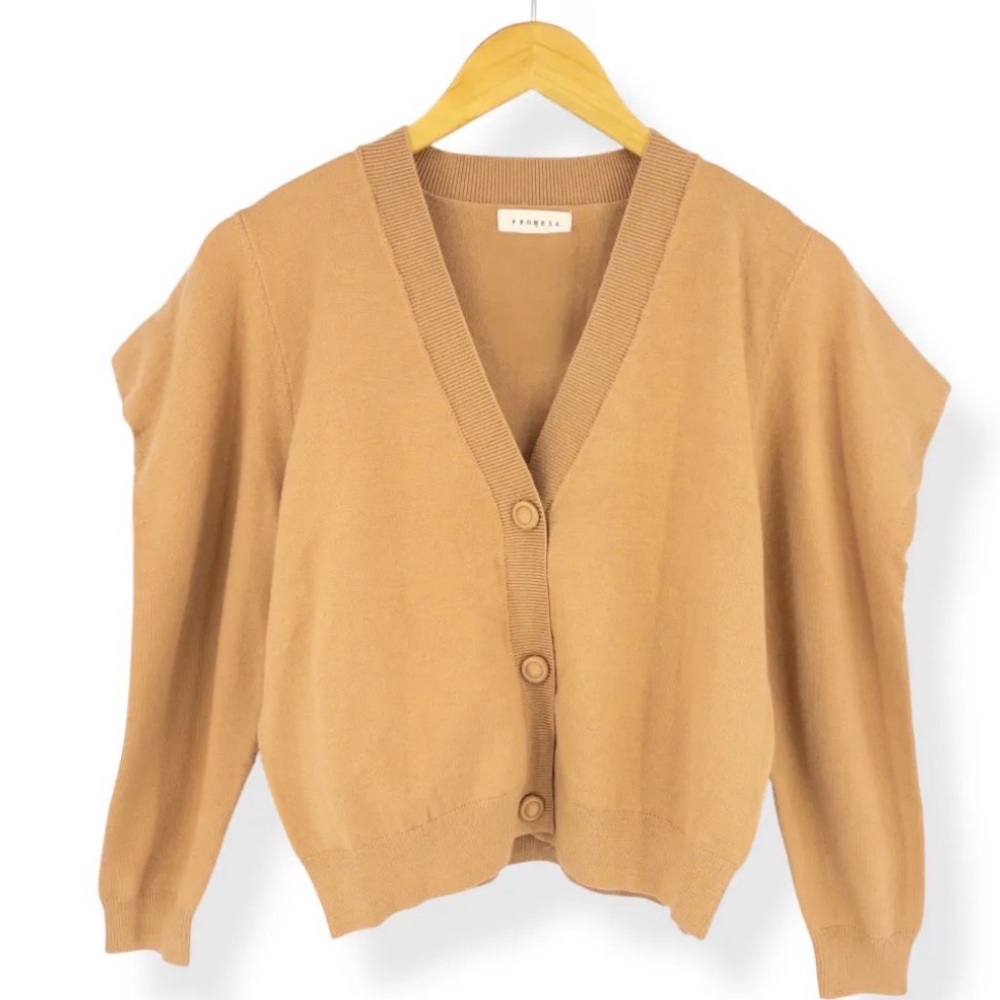 Promesa Button Down Sandstone Cardigan Sweater
Small, Medium, Large
Brand New